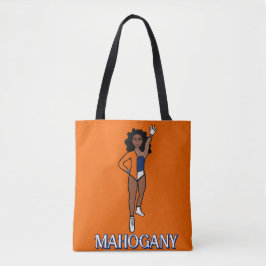 Bolsa Tote Add a Name Dancer Orange Navy #1