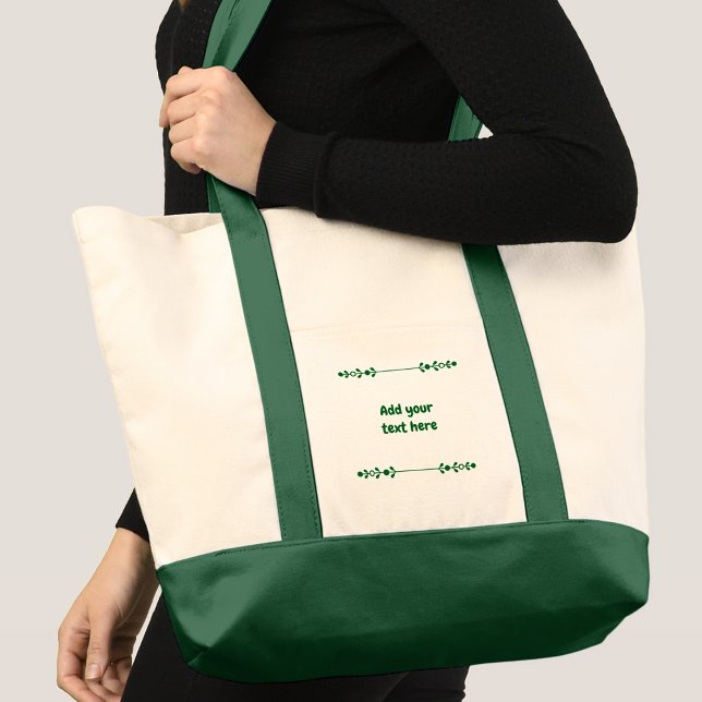 Bolsa Tote Add name green text (Criador carregado)
