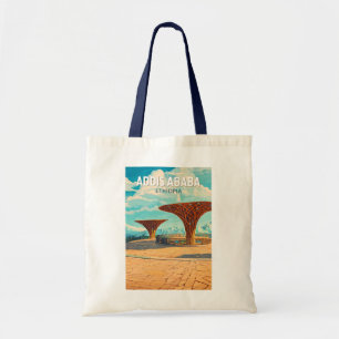 Bolsa Tote Addis Abeba Etiópia Viagem Arte Vintage