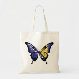 Bolsa Tote Adesivo da Bandeira da Borboleta da Bósnia e Herze