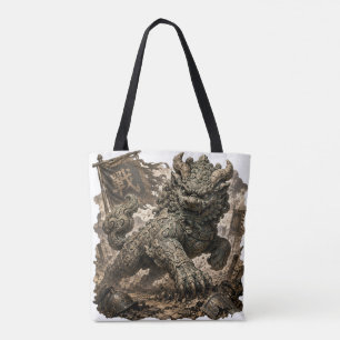 Bolsa Tote Adesivo de Fantasia do Guardião da Pedra Mítica