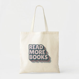 Bolsa Tote Adesivo de Tipografia Retro Leia Mais Livros