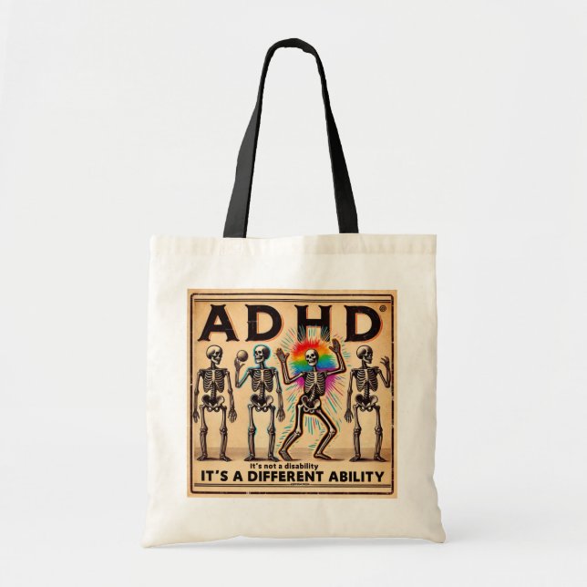 Bolsa Tote adhd burnout clube (Frente)