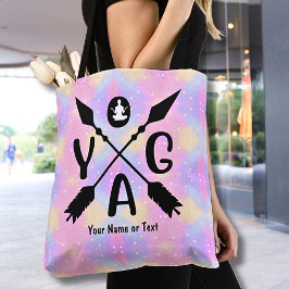 Bolsa Tote Adicionar Nome ou Texto Yoga Boho Setas