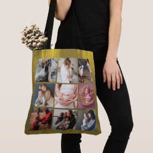 Bolsa Tote ADICIONAR O Dia de as mães de colagem personalizad