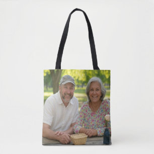Bolsa Tote Adicionar Personalização de Foto Aposentada