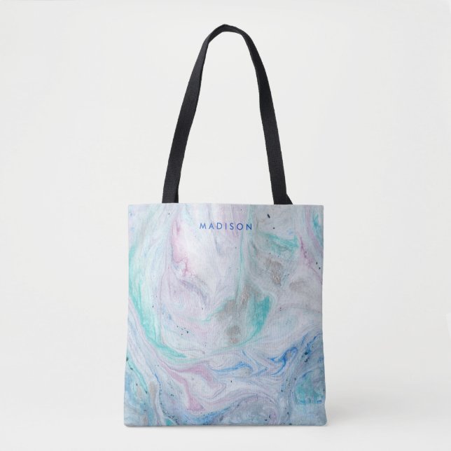 Bolsa Tote Adicionar Seu Nome| Marble I (Frente)