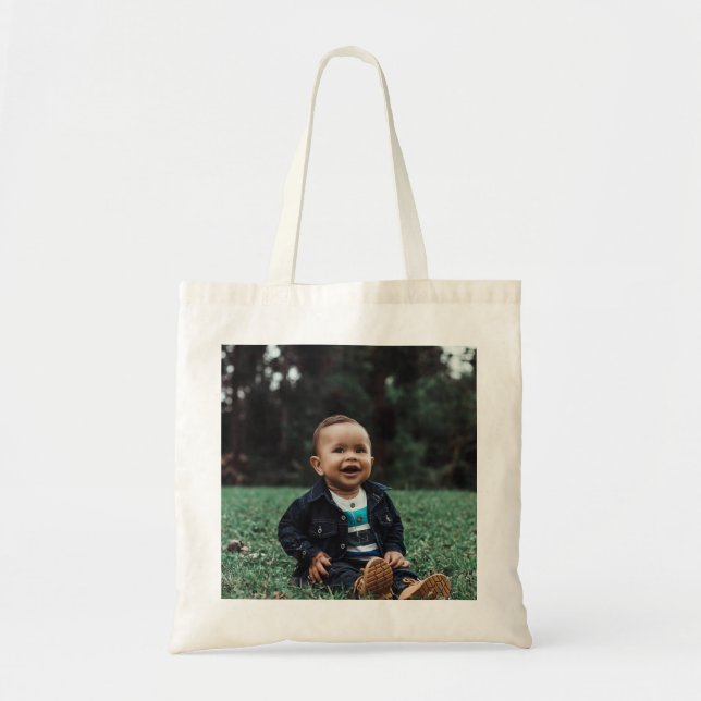 Bolsa Tote Adicionar Sua Própria Foto Personalizada (Frente)