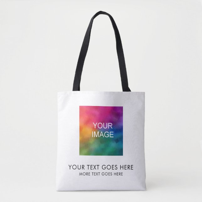 Bolsa Tote Adicionar Texto de Imagem Aqui Modelo de Tendência (Frente)