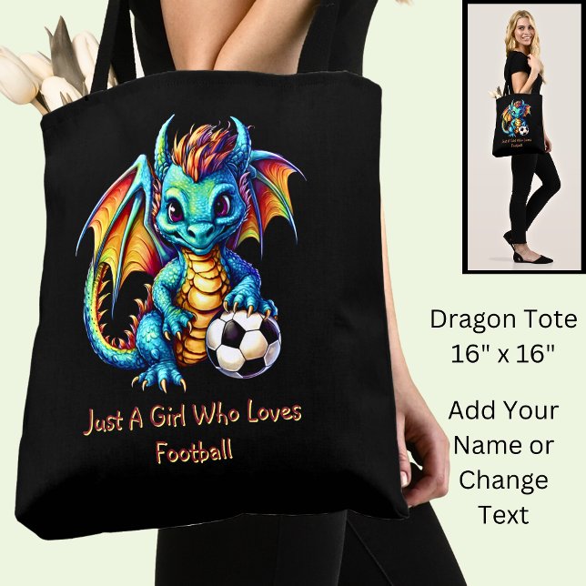 Bolsa Tote Adicionar Texto - Dragão - Uma Menina Que Adora Fu (Criador carregado)