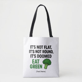 Bolsa Tote Adicionar Texto/Nome Sacola de Compras de Brócolis