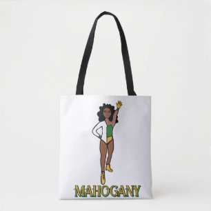 Bolsa Tote Adicionar um Nome Dançarino Verde Branco #1