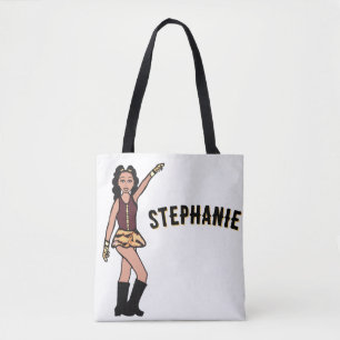 Bolsa Tote Adicionar Um Nome Estilo De Tigre Maroon #4