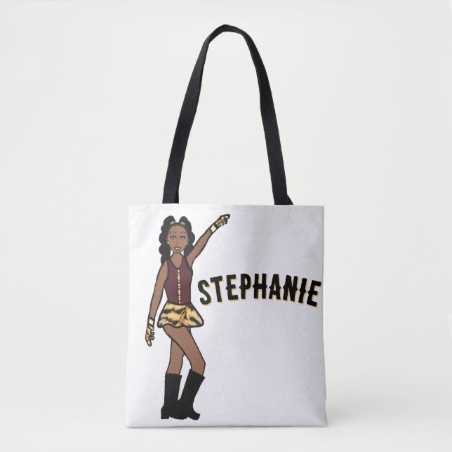 Bolsa Tote Adicionar Um Nome Maroon Tiger Estilo #1 (Frente)