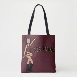 Bolsa Tote Adicionar Um Nome Maroon Tiger Estilo #2