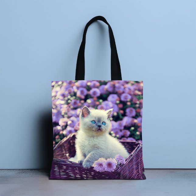 Bolsa Tote Adicione Sua Própria Pet De Gato Do Kitten Fotográ (Criador carregado)