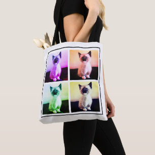 Bolsa Tote Adicione suas fotos pessoais divertidas de família