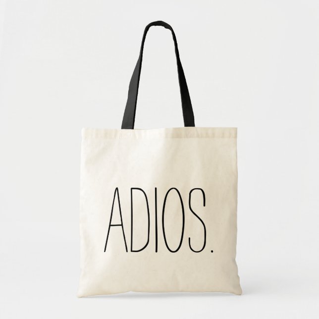Bolsa Tote Adios. Adeus. (Frente)