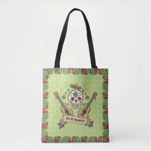 Bolsa Tote Adoce o crânio & a sacola de Guitarra Diâmetro d