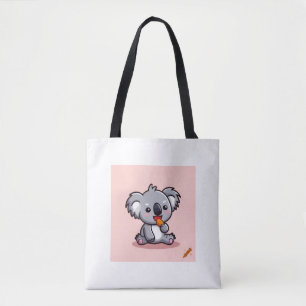 Bolsa Tote "Adorable Drooling Koala: Bag de Design de Cartoon