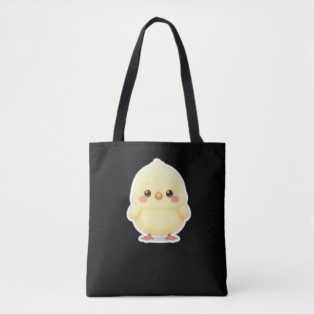 Bolsa Tote Adorable Fluffy Chibi Chick (Frente)