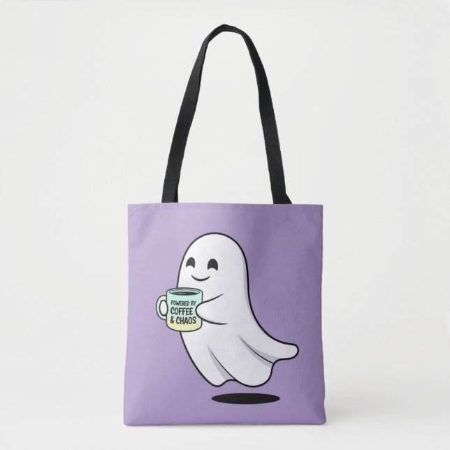 Bolsa Tote Adorable Ghost Cute Halloween Illustration (Frente)