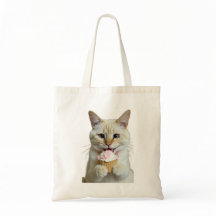 Adorable Kitty Eating Cupcake – Cute Pet Photograp