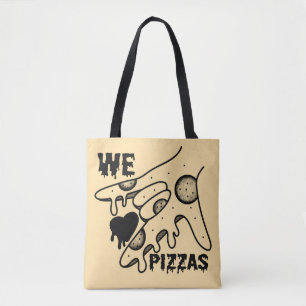 Bolsa Tote Adoramos pizza - Pizza Love - ASL ILY Obsession De