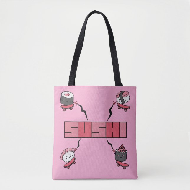 Bolsa Tote Adoramos Sushi - Sushi Love - ASL ILY Obsession (Frente)