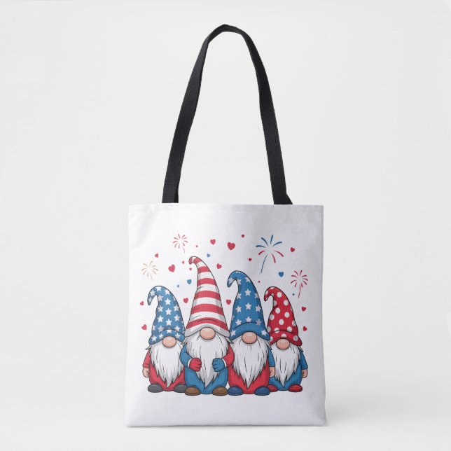 Bolsa Tote Adoráveis Gnômes de Desenho Animado EUA-68123 (Frente)
