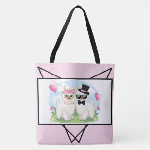 Bolsa Tote Adoráveis Llama Amor Bag Casal Llama