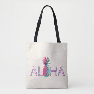 Bolsa Tote Adorável Abacaxi Havaiano Aloha