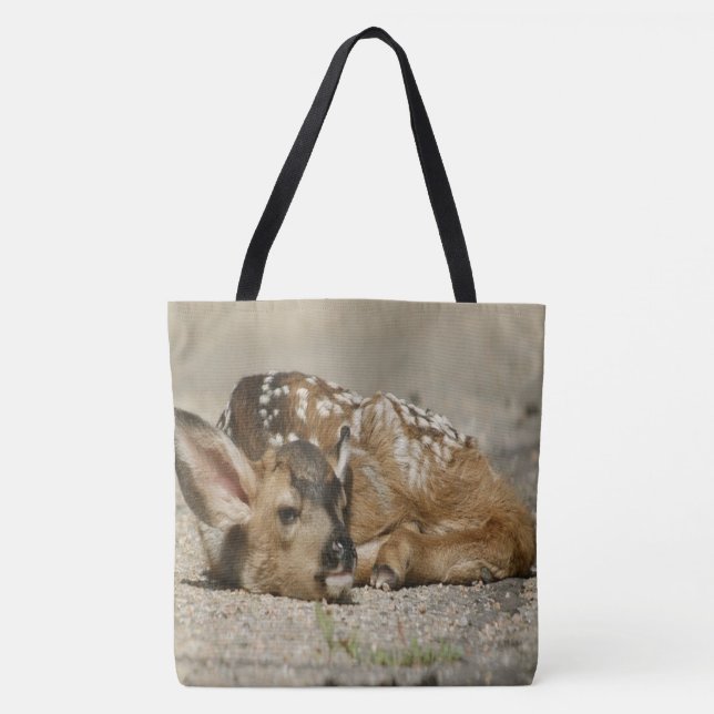 Bolsa Tote Adorável Bebê Fawn (Frente)