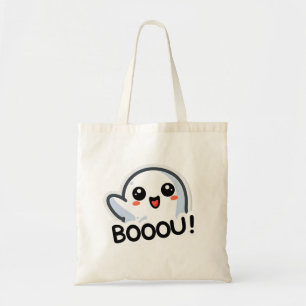 Bolsa Tote Adorável Fantasma Boo Dizendo Gráfico de Boou Hall