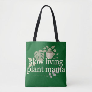 Bolsa Tote Adorável Folha de Monstera Boho Terra Mãe de Plant