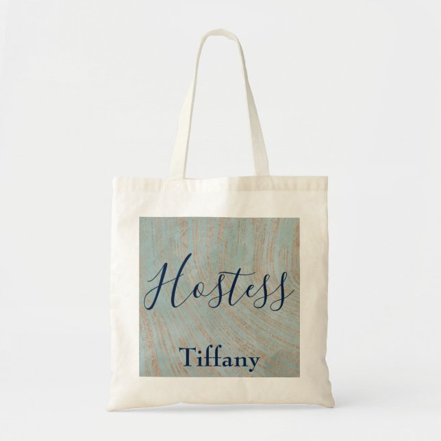 Bolsa Tote Adorável Hostess Blue Copper (Frente)