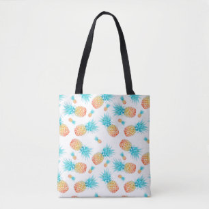 Bolsa Tote Adorável Padrão de Abacaxi de Fruta Tropical de 