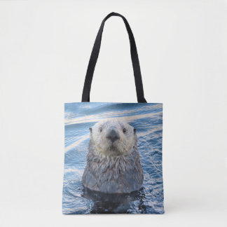 Bolsa Tote Adorável Sea Otter Peeks