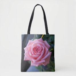 Bolsa Tote Adorei uma rosa rosa