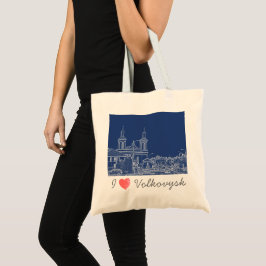 Bolsa Tote Adoro a Catedral da Arquitetura de Volkovysk na Bi