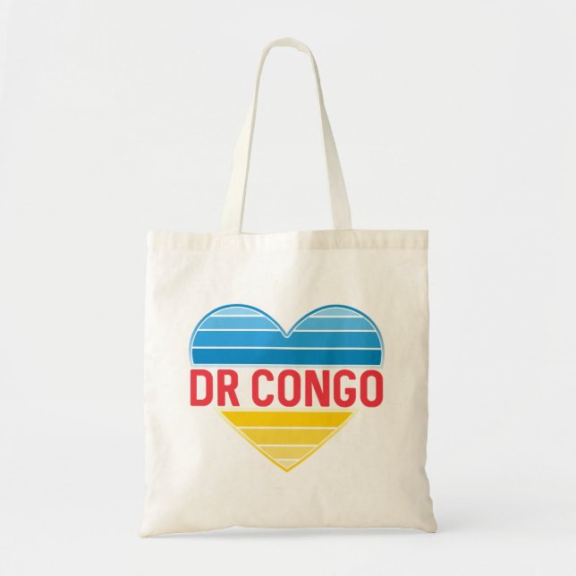 Bolsa Tote Adoro a República Democrática do Congo, o Coração  (Frente)