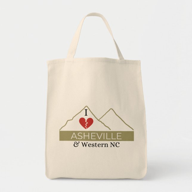Bolsa Tote Adoro Asheville e Western NC Tote Bag (Frente)