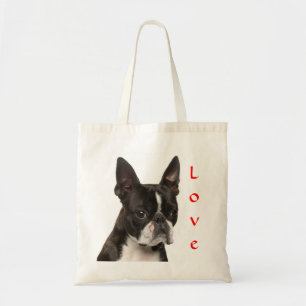 Bolsa Tote Adoro Boston Terrier Puppy Dog Canvas Toshbag