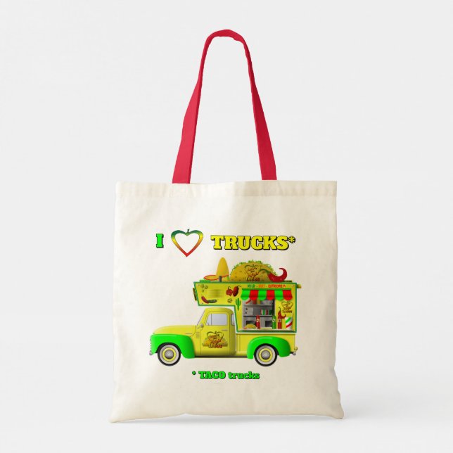 Bolsa Tote Adoro Caminhões (Taco Trucks) (Verso)