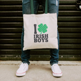 Bolsa Tote Adoro Dia de São Patrício De Shamrock Engraçado Pa