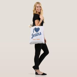 Bolsa Tote Adoro Jeans vintage Fashion Design com Seam Hear