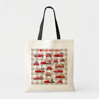 Bolsa Tote Adoro Pequenos Caminhões Vermelhos