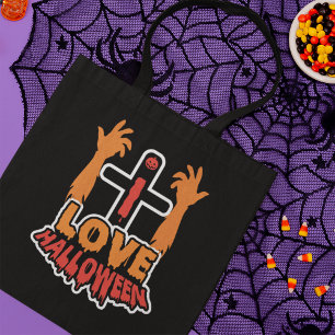 Bolsa Tote Adoro Saco de Tote Zombie das Halloween