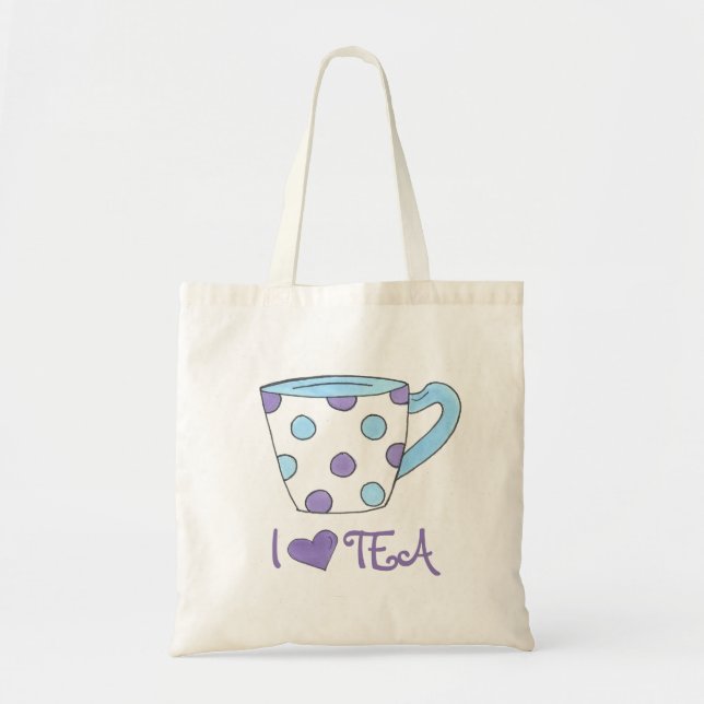 Bolsa Tote Adoro Tea Purple/Blue Bolinhas (Frente)