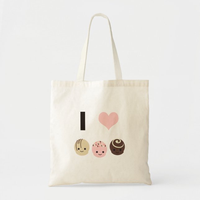 Bolsa Tote Adoro trufas de chocolate (Frente)